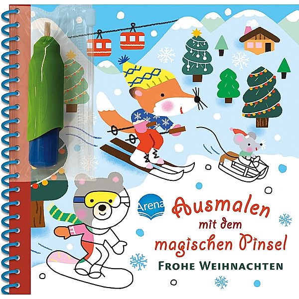 Ausmalen mit dem magischen Pinsel. Frohe Weihnachten, Mélisande Luthringer