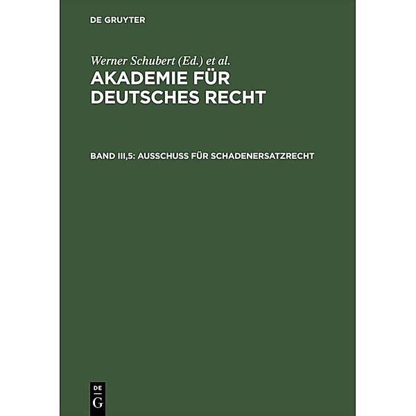 Ausschuß für Schadenersatzrecht. Ausschuß für das Recht der Betätigungsverträge. Ausschuß für landwirtschaftliches Pachtrecht