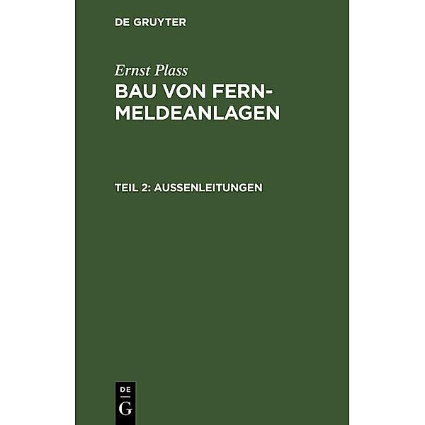Außenleitungen / Jahrbuch des Dokumentationsarchivs des österreichischen Widerstandes, Ernst Plass