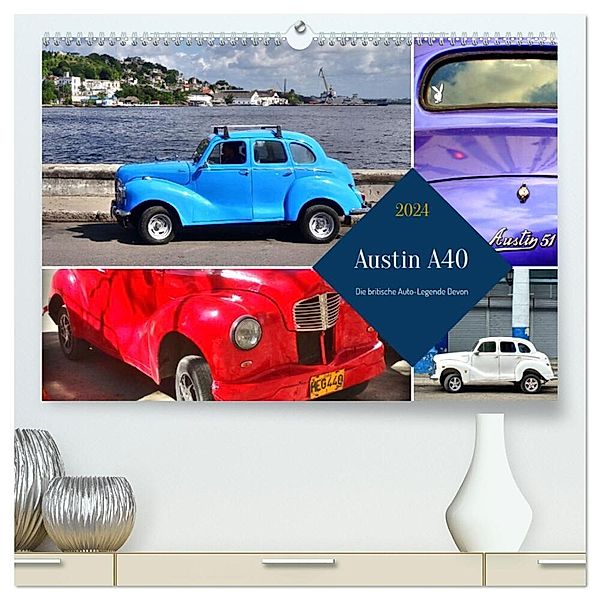 Austin A40 - Die britische Auto-Legende Devon (hochwertiger Premium Wandkalender 2024 DIN A2 quer), Kunstdruck in Hochglanz, Henning von Löwis of Menar