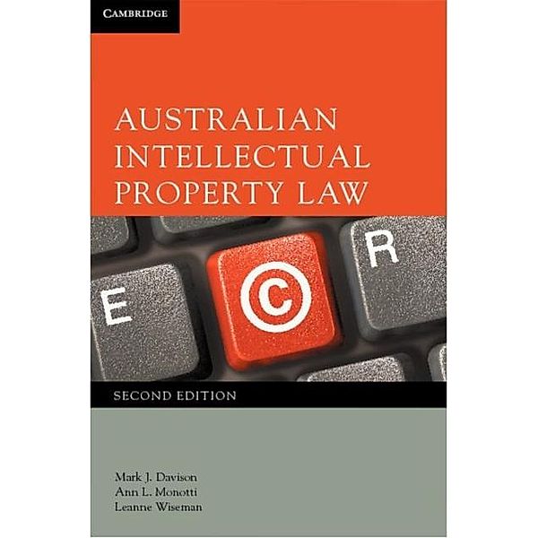 Australian Intellectual Property Law, Mark J. Davison