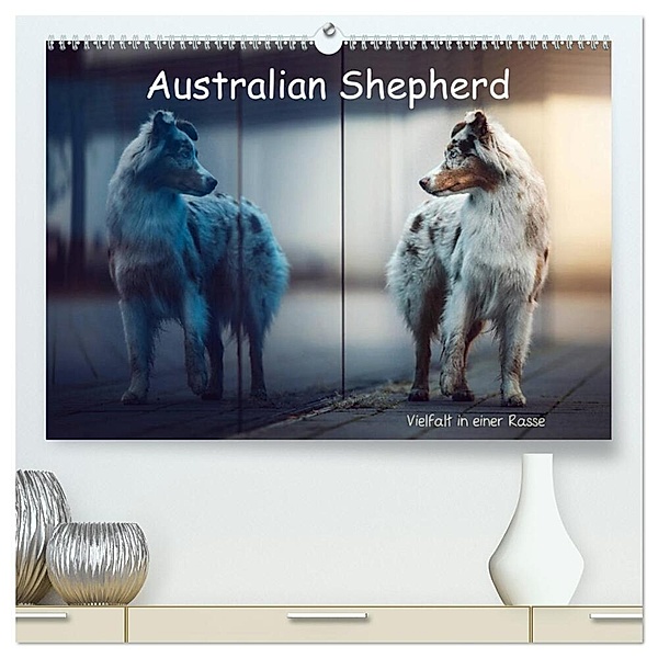 Australian Shepherd - Vielfalt in einer Rasse (hochwertiger Premium Wandkalender 2024 DIN A2 quer), Kunstdruck in Hochglanz, Sabrina Wobith Photography
