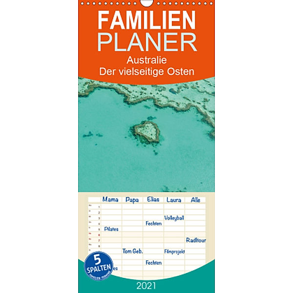 Australien - Der vielseitige Osten - Familienplaner hoch (Wandkalender 2021 , 21 cm x 45 cm, hoch), Martin Wasilewski