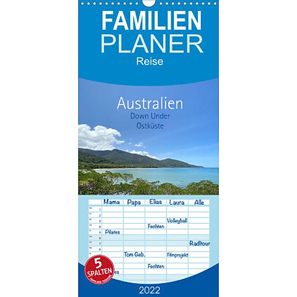 Australien - Down Under - Ostküste (Familienplaner) (Wandkalender 2022 , 21 cm x 45 cm, hoch), Björn Daugs