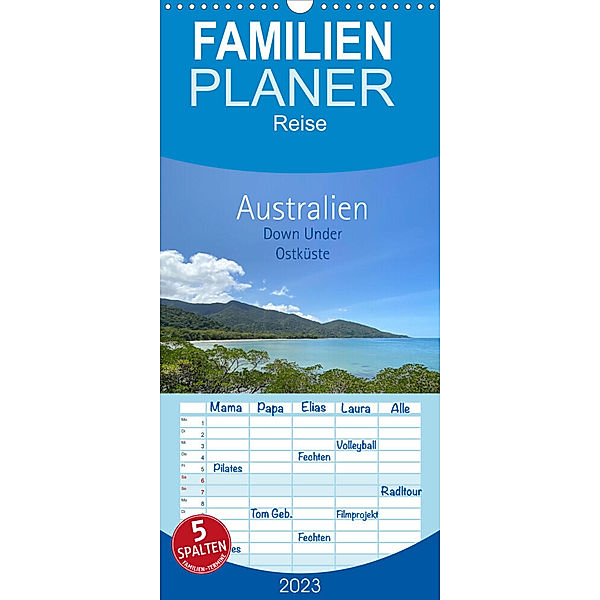 Australien - Down Under - Ostküste (Familienplaner) (Wandkalender 2023 , 21 cm x 45 cm, hoch), Björn Daugs