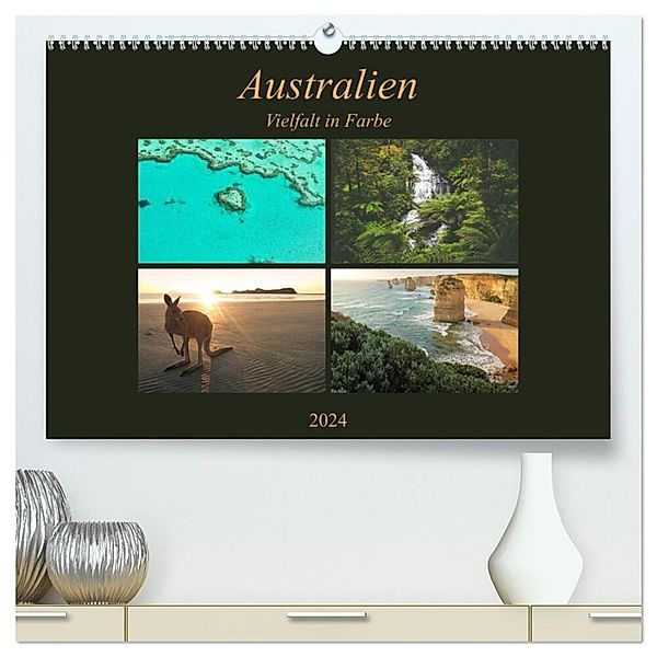 Australien - Farbige Vielfalt (hochwertiger Premium Wandkalender 2024 DIN A2 quer), Kunstdruck in Hochglanz, Martin Wasilewski