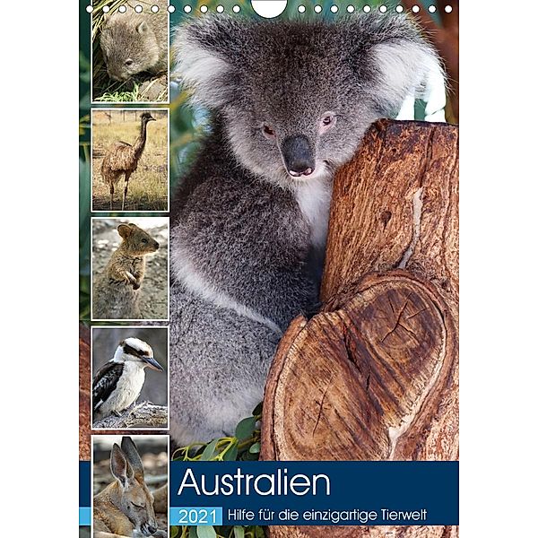 Australien - Hilfe für die einzigartige Tierwelt (Wandkalender 2021 DIN A4 hoch), alfotokunst