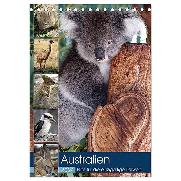 Australien - Hilfe für die einzigartige Tierwelt (Tischkalender 2024 DIN A5 hoch), CALVENDO Monatskalender, alfotokunst