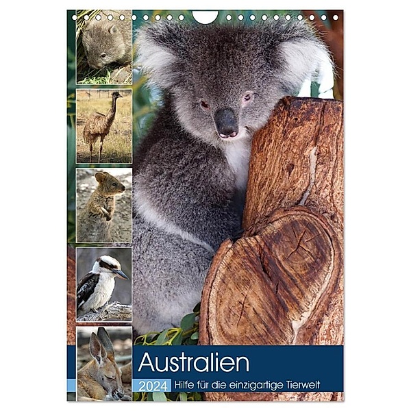Australien - Hilfe für die einzigartige Tierwelt (Wandkalender 2024 DIN A4 hoch), CALVENDO Monatskalender, alfotokunst