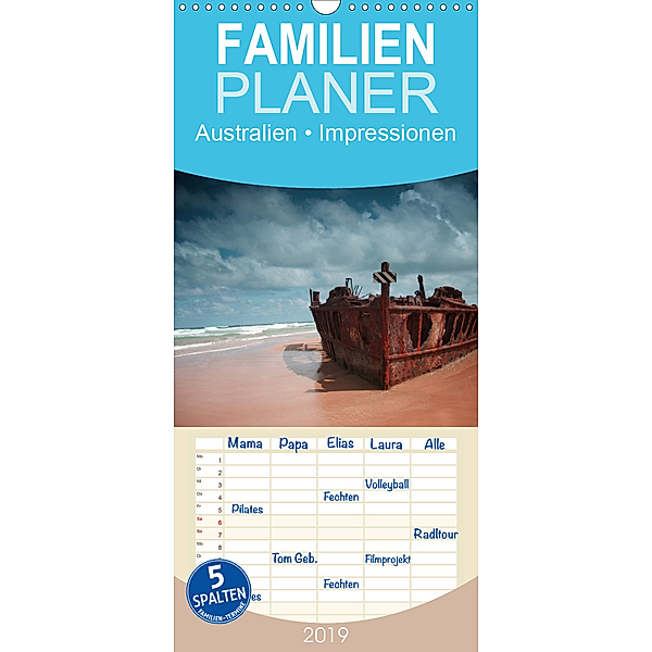 Australien - Impressionen - Familienplaner hoch (Wandkalender 2019 , 21 cm x 45 cm, hoch), Elisabeth Stanzer