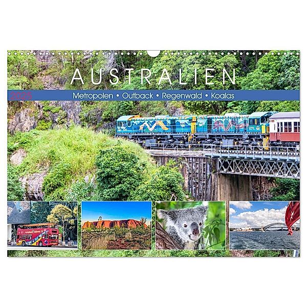 Australien - Metropolen - Outback - Regenwald - Koalas (Wandkalender 2025 DIN A3 quer), CALVENDO Monatskalender, Calvendo, Dieter Meyer