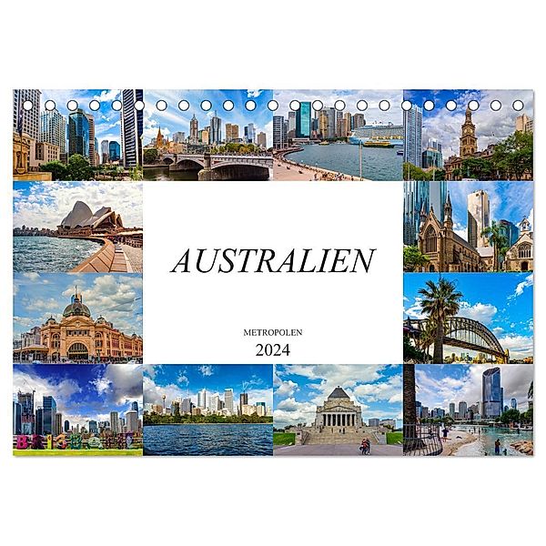 Australien Metropolen (Tischkalender 2024 DIN A5 quer), CALVENDO Monatskalender, Dirk Meutzner