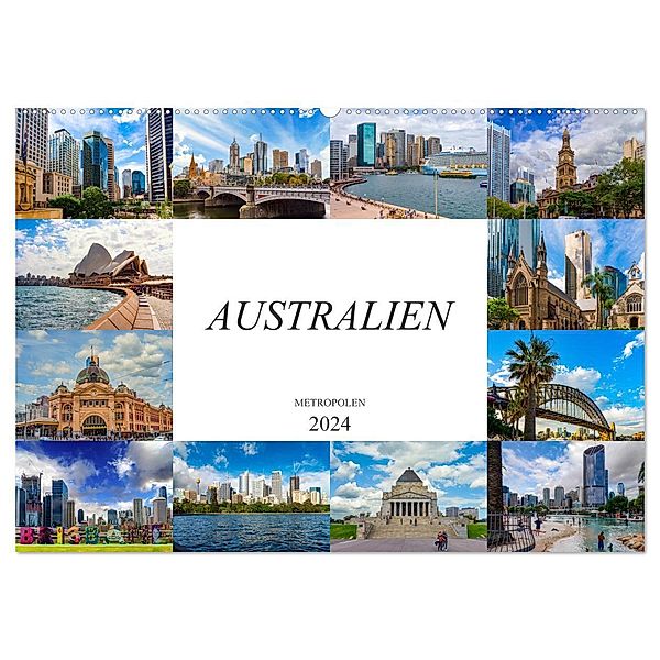 Australien Metropolen (Wandkalender 2024 DIN A2 quer), CALVENDO Monatskalender, Dirk Meutzner