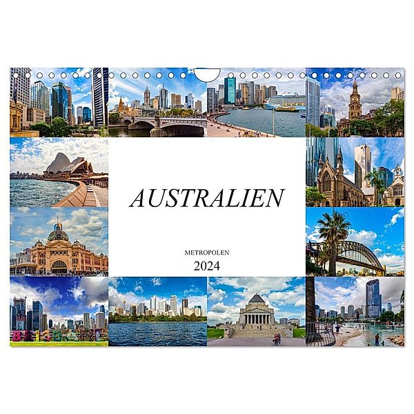 Australien Metropolen (Wandkalender 2024 DIN A4 quer), CALVENDO Monatskalender, Dirk Meutzner