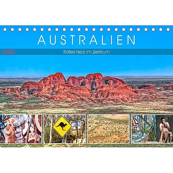 Australien - Rotes Herz im Zentrum (Tischkalender 2020 DIN A5 quer), Dieter Meyer