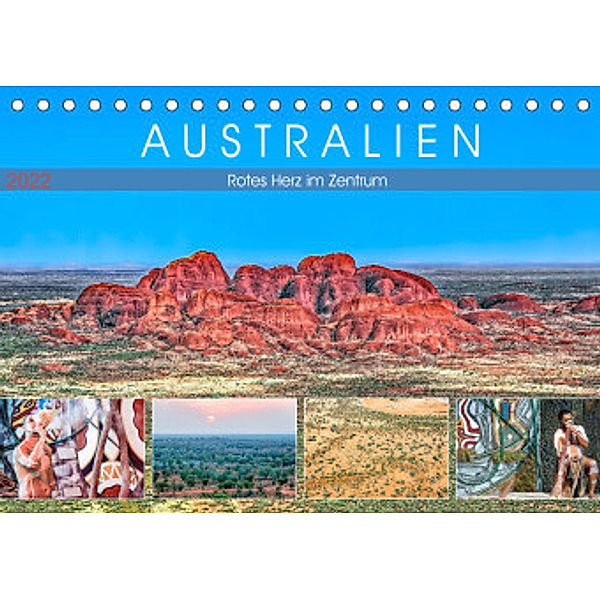 Australien - Rotes Herz im Zentrum (Tischkalender 2022 DIN A5 quer), Dieter Meyer