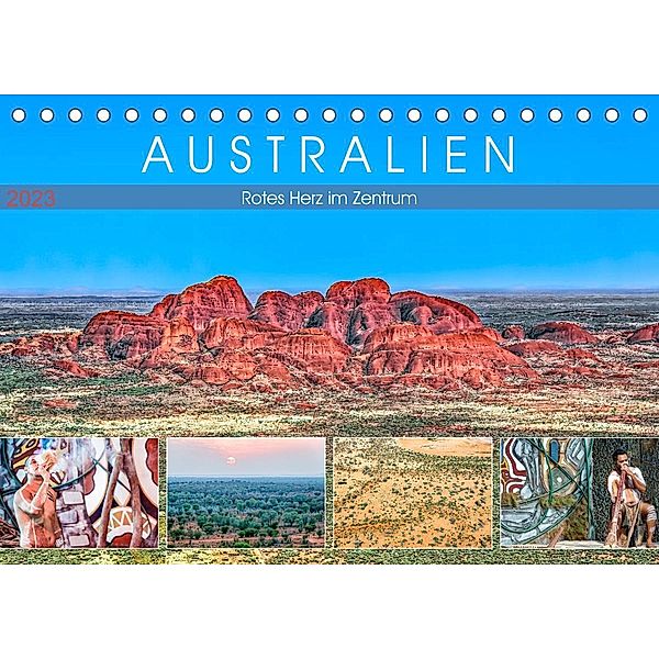Australien - Rotes Herz im Zentrum (Tischkalender 2023 DIN A5 quer), Dieter Meyer