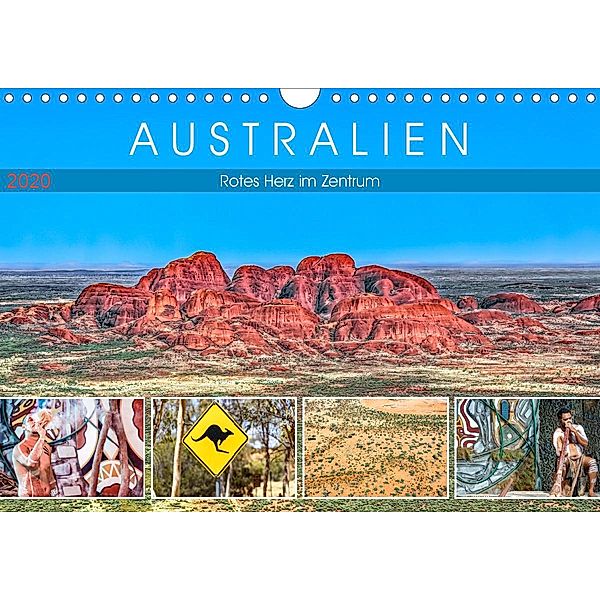 Australien - Rotes Herz im Zentrum (Wandkalender 2020 DIN A4 quer), Dieter Meyer