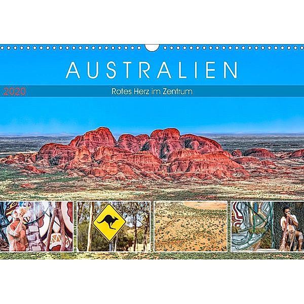 Australien - Rotes Herz im Zentrum (Wandkalender 2020 DIN A3 quer), Dieter Meyer