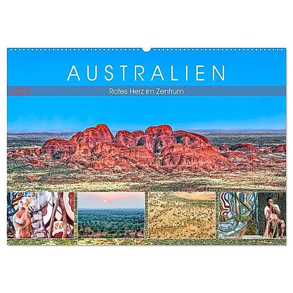 Australien - Rotes Herz im Zentrum (Wandkalender 2025 DIN A2 quer), CALVENDO Monatskalender, Calvendo, Dieter Meyer