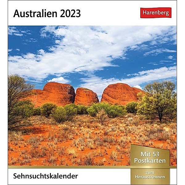 Australien Sehnsuchtskalender 2023. Kleiner Kalender mit Urlaubsfeeling: 53 Postkarten mit Fotos der australischen Lands, Ingo Öland