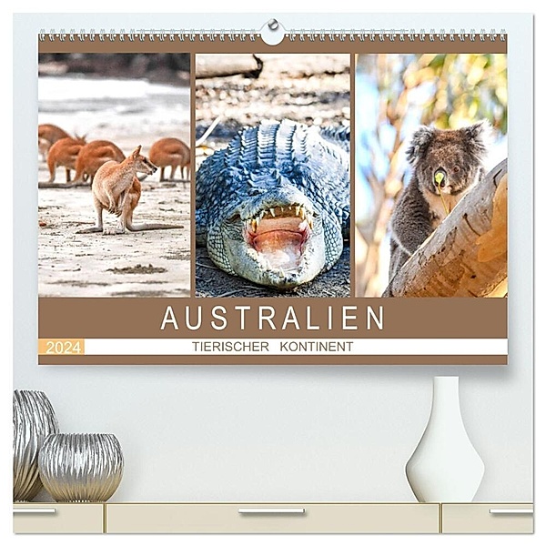 Australien, tierischer Kontinent (hochwertiger Premium Wandkalender 2024 DIN A2 quer), Kunstdruck in Hochglanz, Robert Styppa