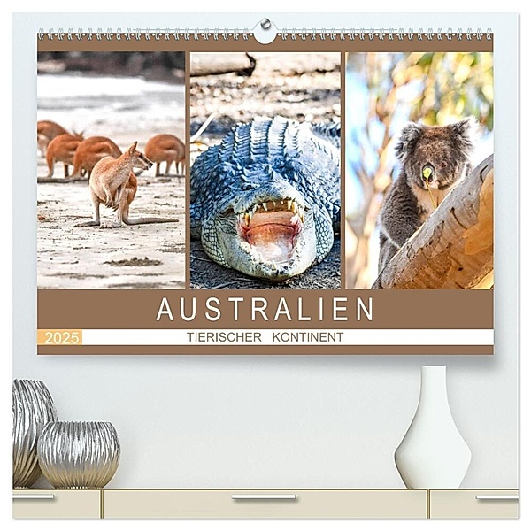 Australien, tierischer Kontinent (hochwertiger Premium Wandkalender 2025 DIN A2 quer), Kunstdruck in Hochglanz, Calvendo, Robert Styppa