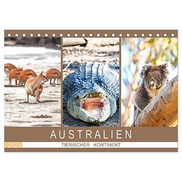 Australien, tierischer Kontinent (Tischkalender 2024 DIN A5 quer), CALVENDO Monatskalender, Robert Styppa