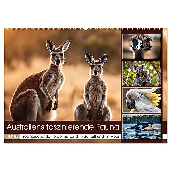 Australiens faszinierende Fauna (Wandkalender 2025 DIN A2 quer), CALVENDO Monatskalender, Calvendo, Claudia Kleemann