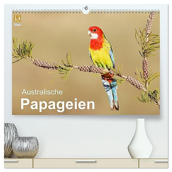 Australische Papageien (hochwertiger Premium Wandkalender 2024 DIN A2 quer), Kunstdruck in Hochglanz, BIA - birdimagency