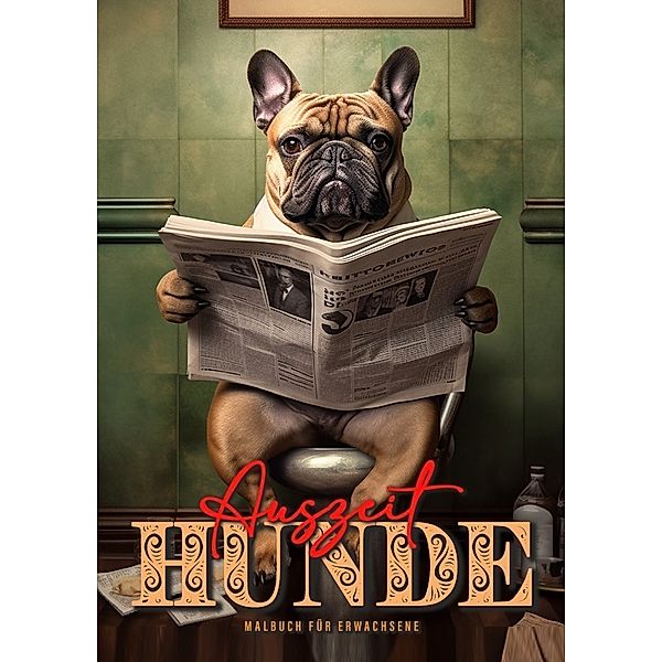 Auszeit Hunde Malbuch für Erwachsene, Monsoon Publishing, Musterstück Grafik