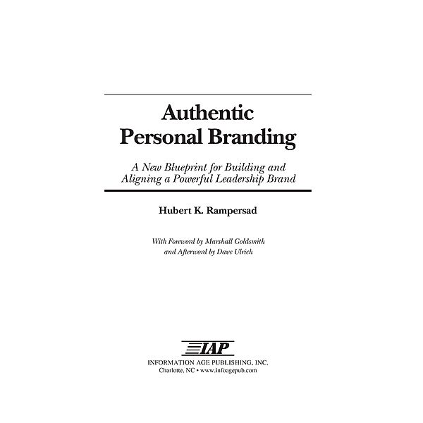 Authentic Personal Branding, Hubert K Rampersad