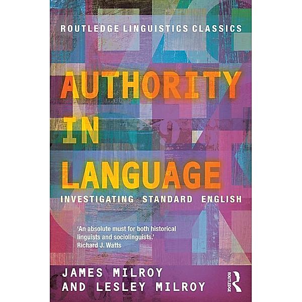 Authority in Language, James Milroy, Lesley Milroy
