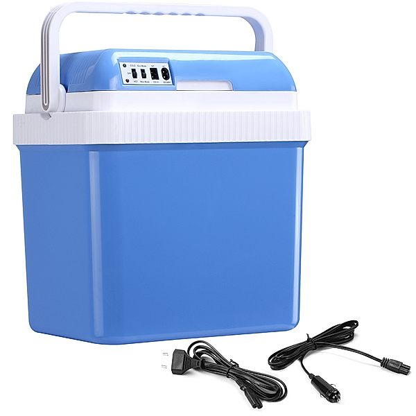 Outsunny Auto-Kühlschrank mit Tragbarkeit blau, weiß (Farbe: weiß, blau)