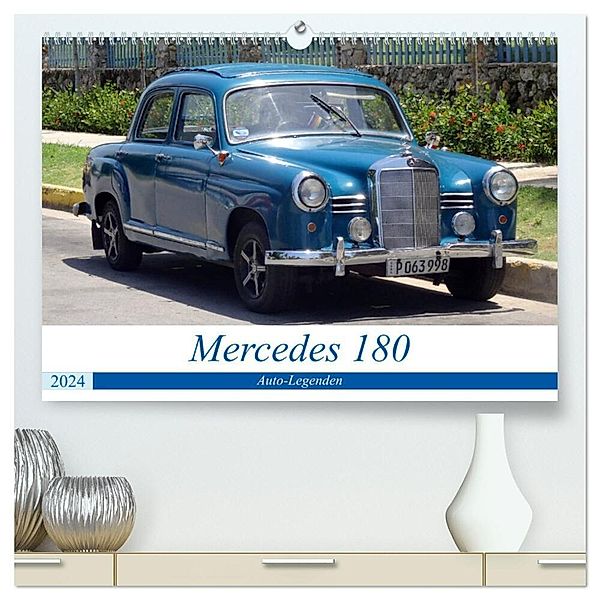 Auto-Legenden - Mercedes 180 (hochwertiger Premium Wandkalender 2024 DIN A2 quer), Kunstdruck in Hochglanz, Henning von Löwis of Menar