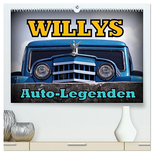 Auto-Legenden: WILLYS (hochwertiger Premium Wandkalender 2024 DIN A2 quer), Kunstdruck in Hochglanz, Henning von Löwis of Menar