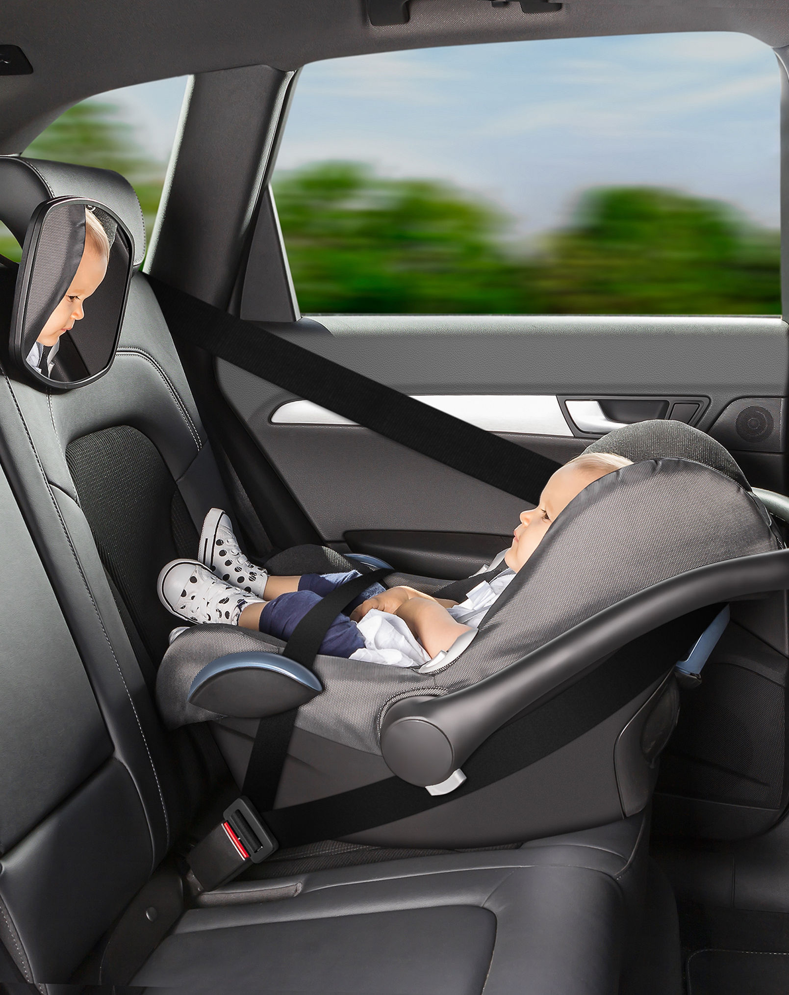 Kaufe SEAMETAL Baby-Autospiegel, verstellbar, breit, Auto-Rücksitzspiegel,  Baby- und Kindersitz, Auto-Sicherheitsspiegel,  Säuglingssicherheitsmonitor-Zubehör