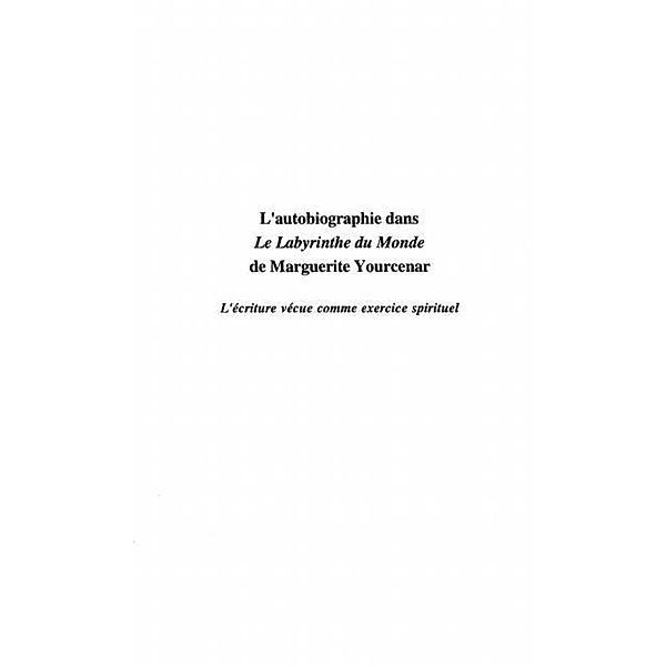 Autobiographie dans labyrinthemonde de / Hors-collection, Proust Simone