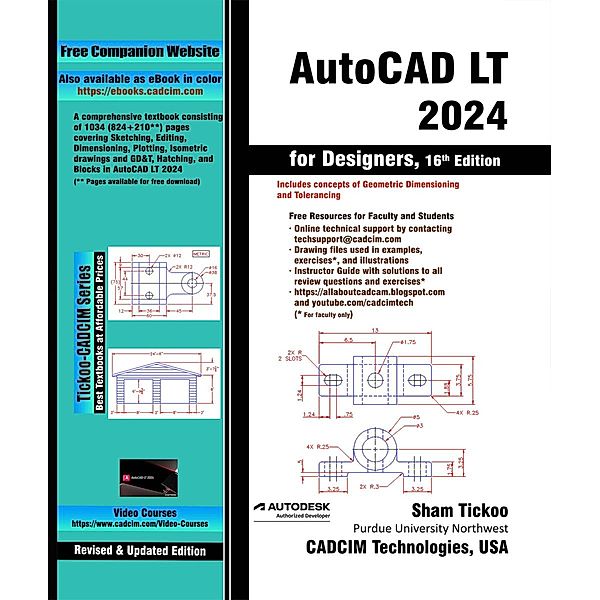 AutoCAD LT 2024 for Designers, 16th Edition, Sham Tickoo