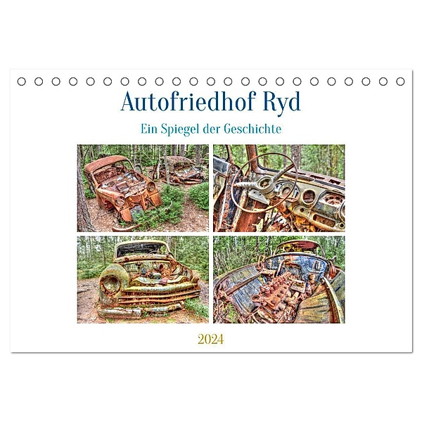 Autofriedhof Ryd (Tischkalender 2024 DIN A5 quer), CALVENDO Monatskalender, Peter Härlein