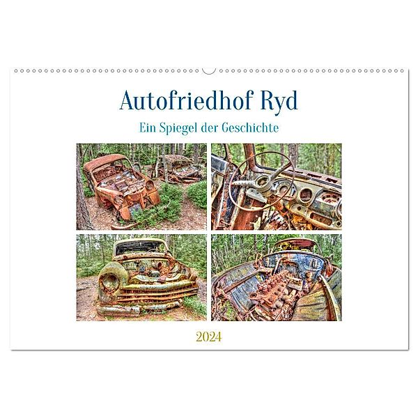 Autofriedhof Ryd (Wandkalender 2024 DIN A2 quer), CALVENDO Monatskalender, Peter Härlein