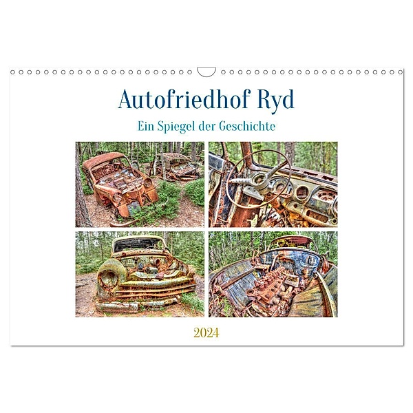 Autofriedhof Ryd (Wandkalender 2024 DIN A3 quer), CALVENDO Monatskalender, Peter Härlein