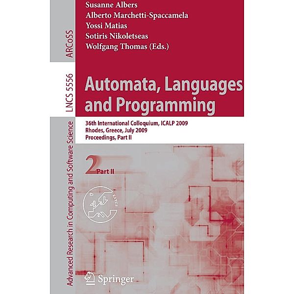 Automata, Languages and Programming / Lecture Notes in Computer Science Bd.5556