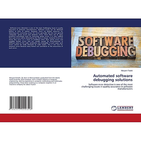 Automated software debugging solutions, Maryam Fatahi