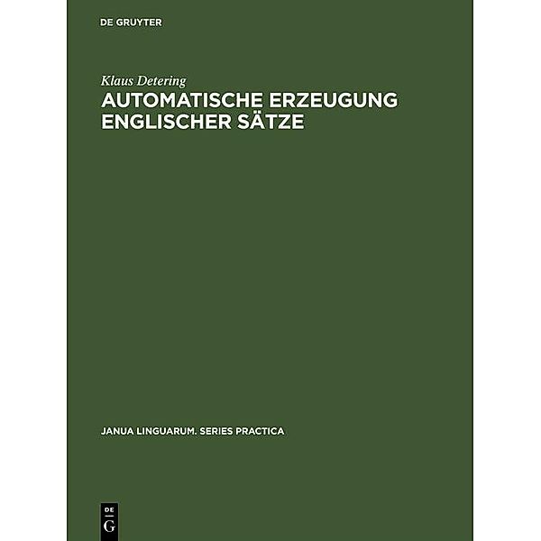 Automatische Erzeugung englischer Sätze / Janua Linguarum. Series Practica Bd.170, Klaus Detering