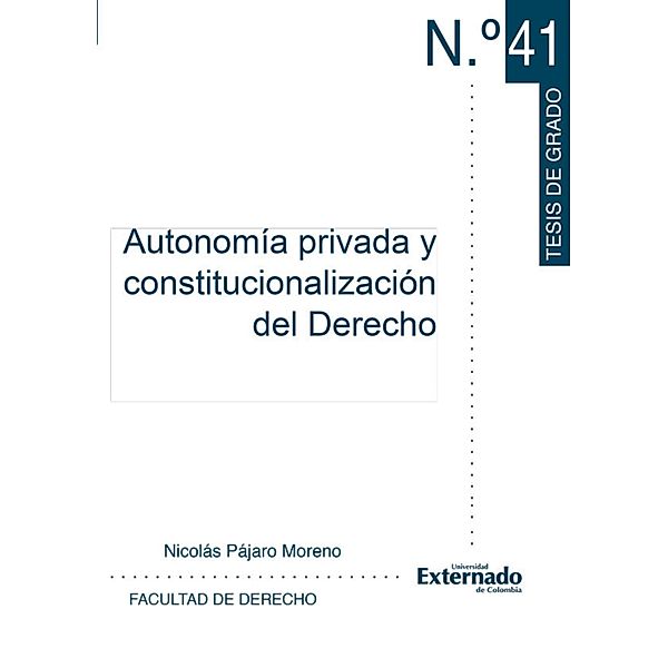Autonomía privada y constitucionalización del Derecho, Nicolás Pájaro Moreno