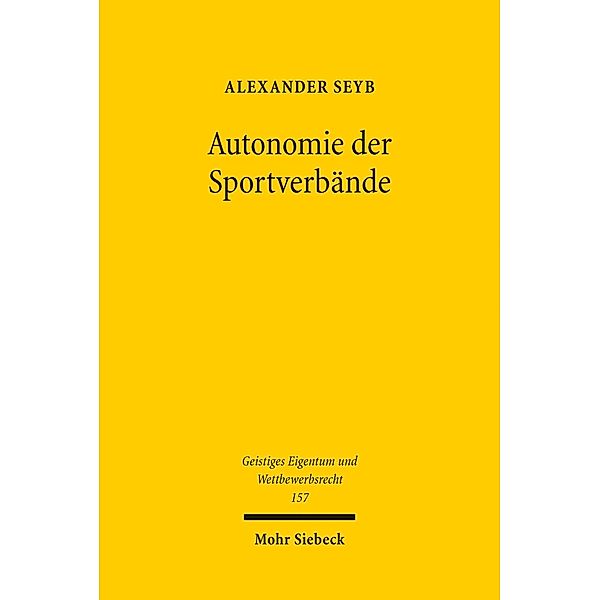 Autonomie der Sportverbände, Alexander Seyb