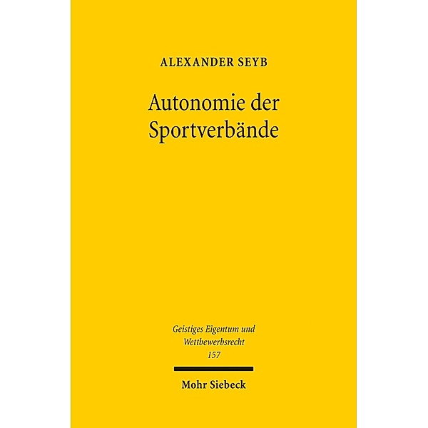 Autonomie der Sportverbände, Alexander Seyb