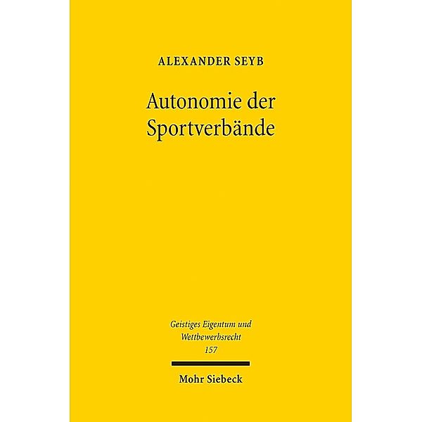Autonomie der Sportverbände, Alexander Seyb