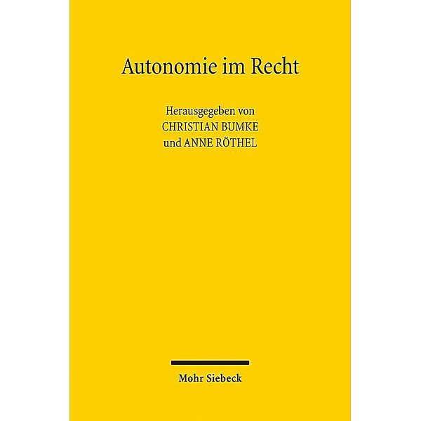 Autonomie im Recht